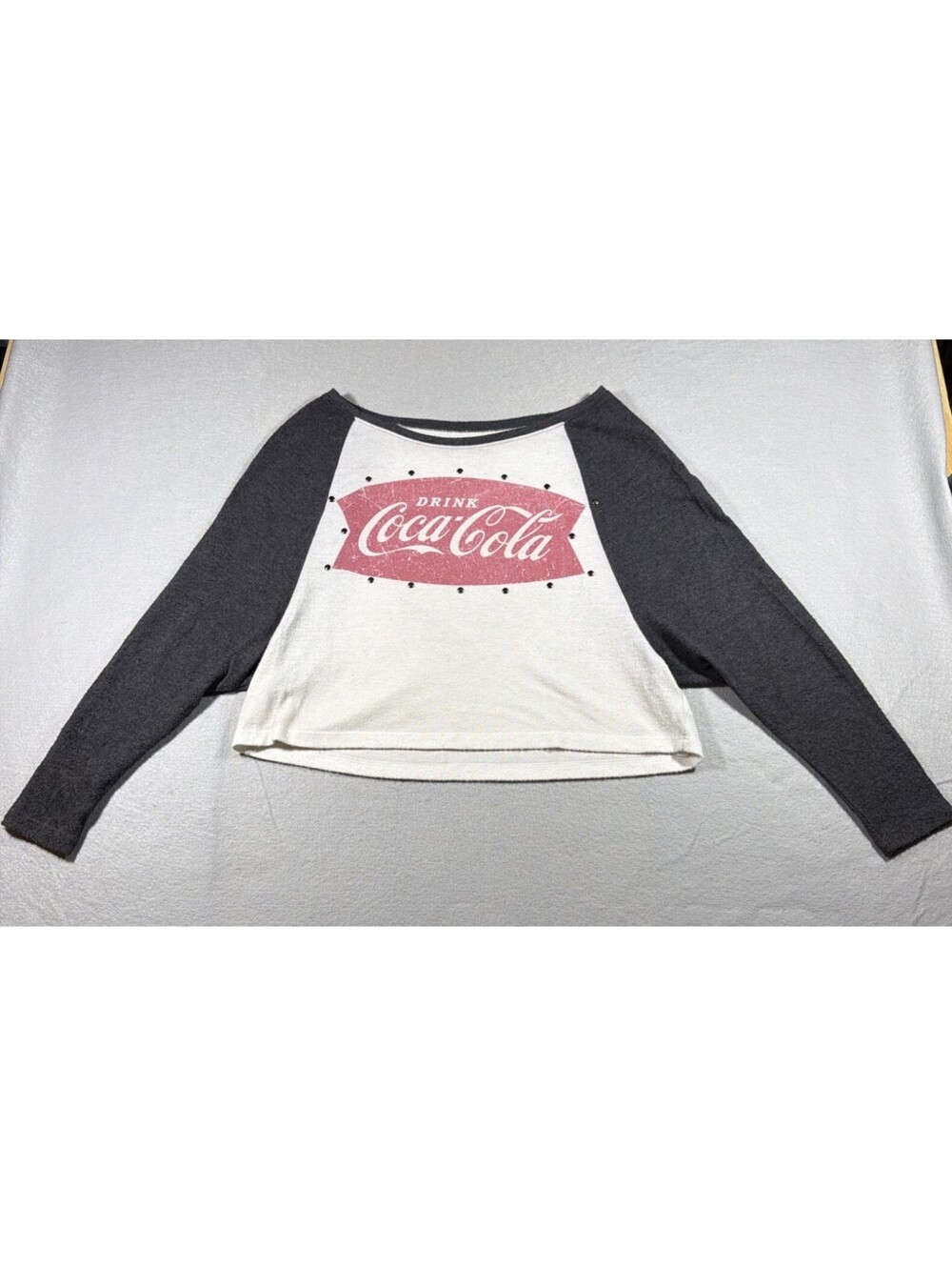 Coca-Cola "The Classic" Studded Raglan Top - Size XS (Made in USA) 0161